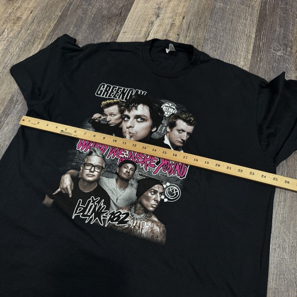 When We Were Young Festival 2023 T-Shirt Green Day Blink-182 Black Tee Men's 2XL - Picture 10 of 10